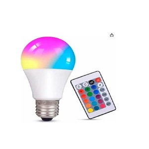 LAMPADA LED RGB 5W COM CONTROLE